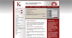 Desktop Screenshot of kravasequipment.com