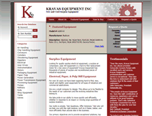 Tablet Screenshot of kravasequipment.com